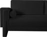 Madeline Chenille Fabric Sofa Black - 152Black-S - Vega Furniture