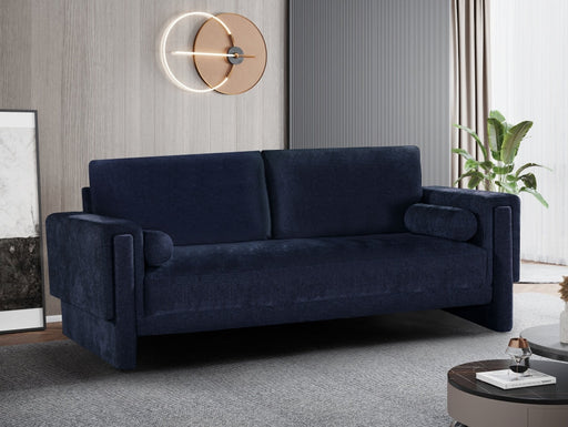 Madeline Chenille Fabric Sofa Blue - 152Navy-S - Vega Furniture