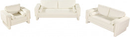Madeline Chenille Fabric Sofa Cream - 152Cream-S - Vega Furniture