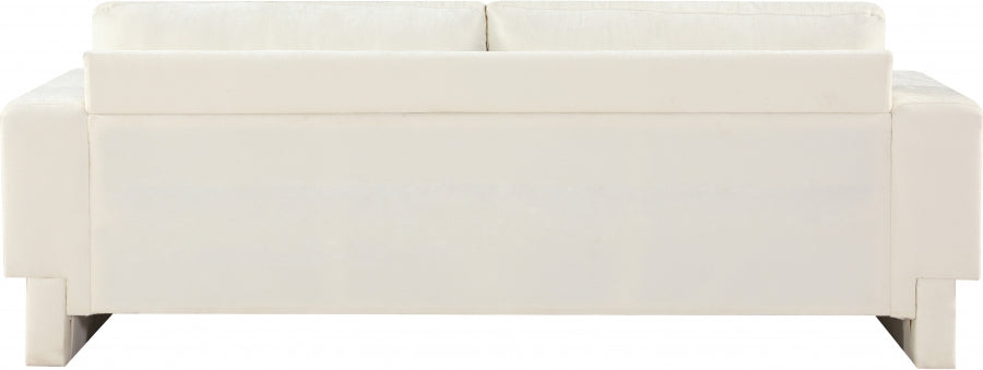 Madeline Chenille Fabric Sofa Cream - 152Cream-S - Vega Furniture