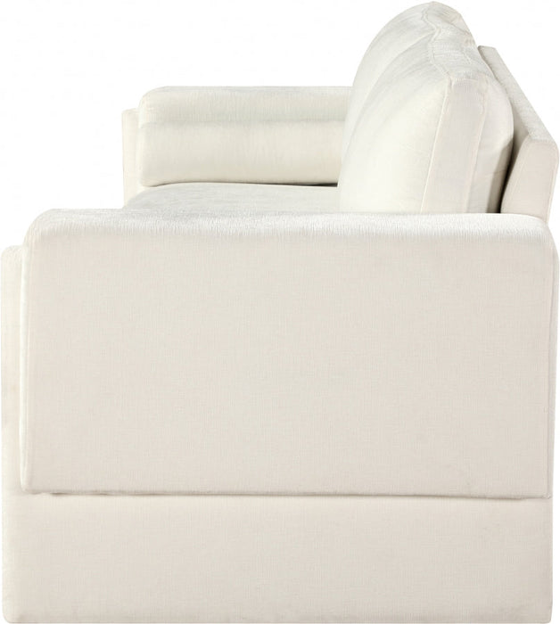 Madeline Chenille Fabric Sofa Cream - 152Cream-S - Vega Furniture