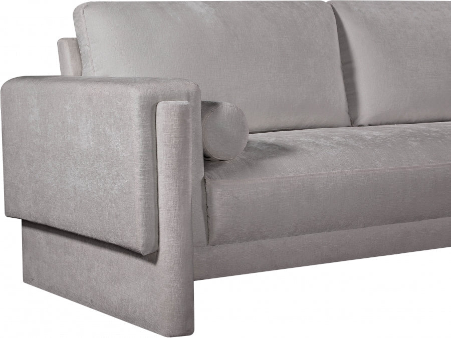 Madeline Chenille Fabric Sofa Grey - 152Grey-S - Vega Furniture