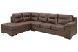 Maderla Walnut LAF Sectional - SET | 6200216 | 6200267 - Vega Furniture