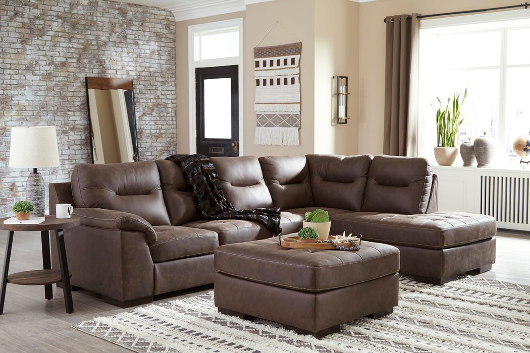 Maderla Walnut RAF Sectional - SET | 6200217 | 6200266 - Vega Furniture