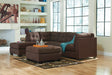 Maier Walnut LAF Sectional - SET | 4522116 | 4522167 - Vega Furniture