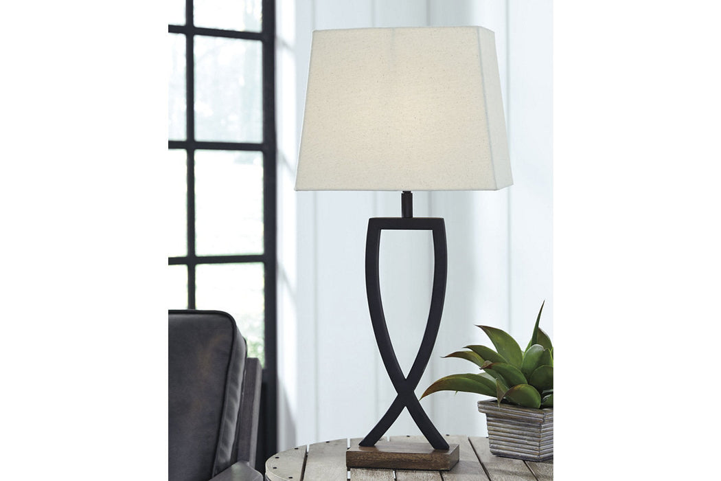 Makara Black/Brown Table Lamp, Set of 2 - L204174 - Vega Furniture