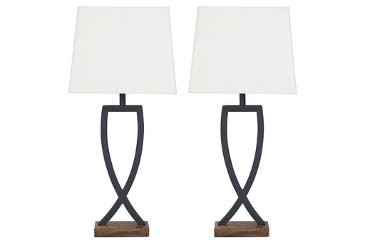 Makara Black/Brown Table Lamp, Set of 2 - L204174 - Vega Furniture