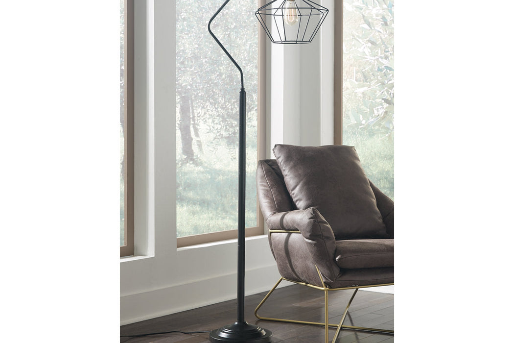 Makeika Black Floor Lamp - L207181 - Vega Furniture