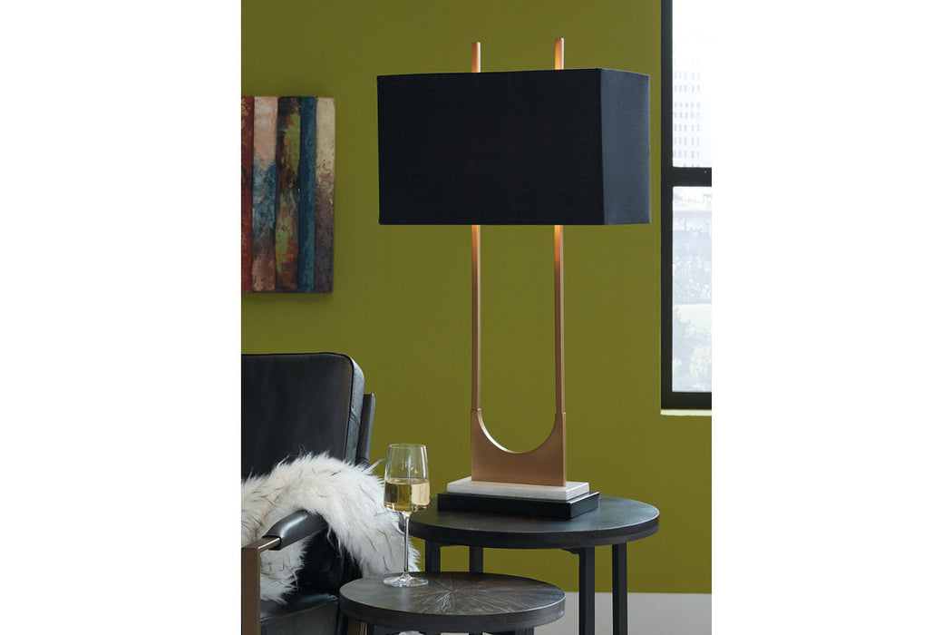 Malana Brass Finish Table Lamp - L208254 - Vega Furniture