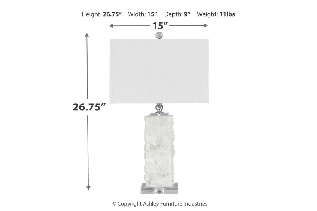 Malise White Table Lamp - L429014 - Vega Furniture