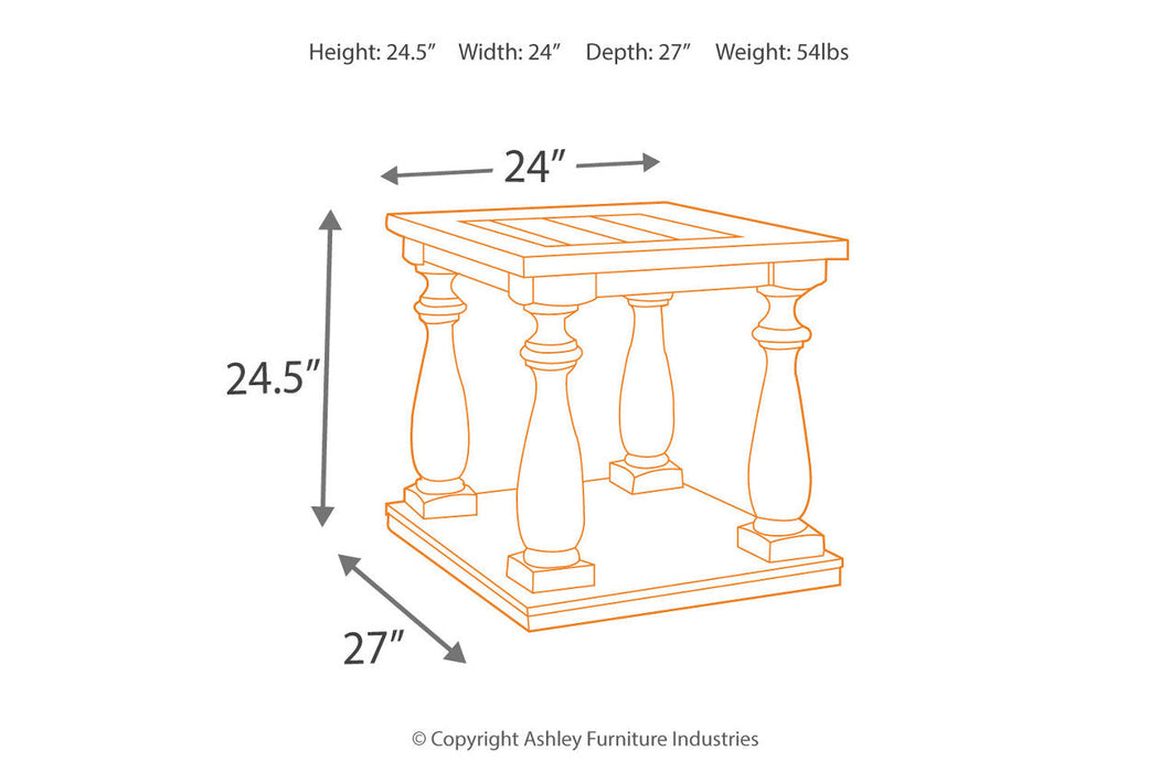 Mallacar Black End Table - T880-3 - Vega Furniture