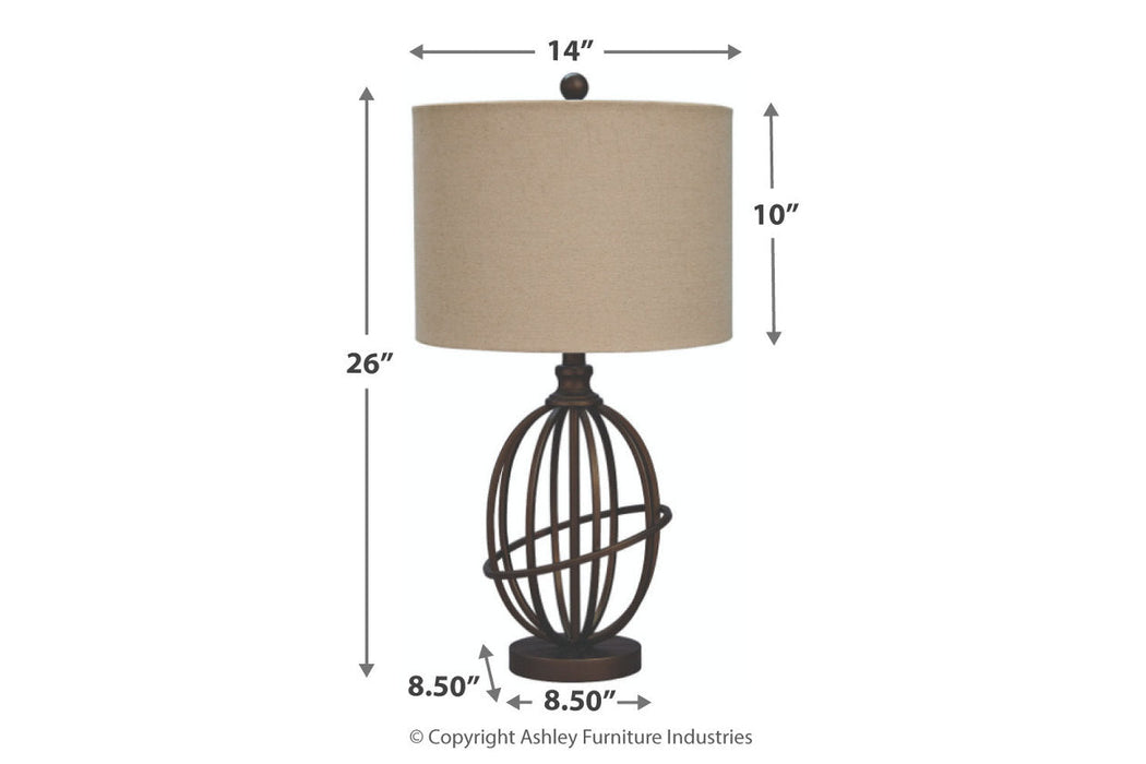 Manasa Dark Brown Table Lamp - L204164 - Vega Furniture