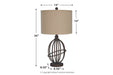 Manasa Dark Brown Table Lamp - L204164 - Vega Furniture