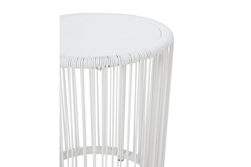 Mandarin Cape White Outdoor Table and Chairs, Set of 3 - P312-050 - Vega Furniture