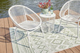 Mandarin Cape White Outdoor Table and Chairs, Set of 3 - P312-050 - Vega Furniture