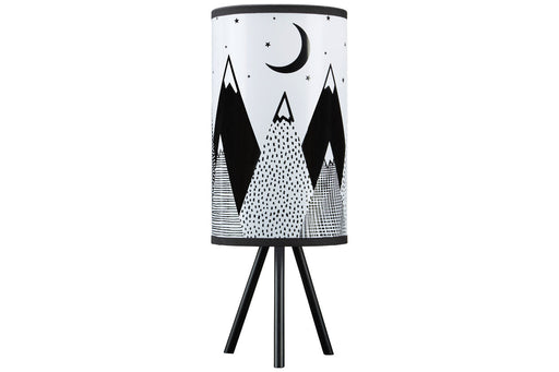 Manu White/Black Table Lamp - L857834 - Vega Furniture