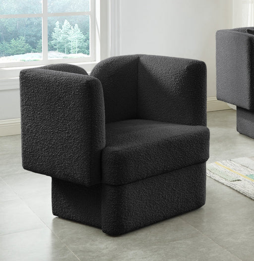 Marcel Black Boucle Fabric Chair - 616Black-C - Vega Furniture