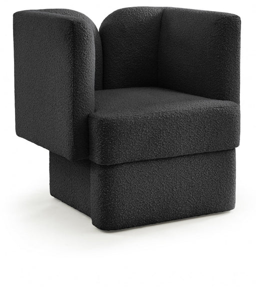 Marcel Black Boucle Fabric Chair - 616Black-C - Vega Furniture