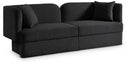 Marcel Black Boucle Fabric Sofa - 616Black-S - Vega Furniture