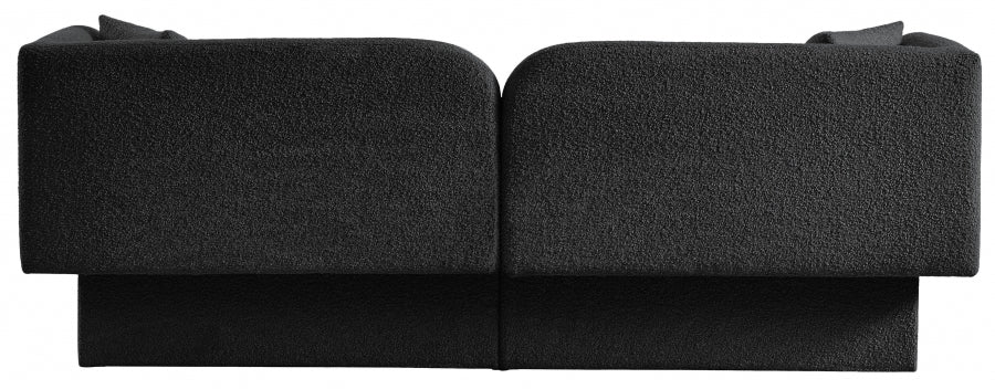 Marcel Black Boucle Fabric Sofa - 616Black-S - Vega Furniture