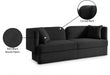 Marcel Black Boucle Fabric Sofa - 616Black-S - Vega Furniture