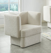 Marcel Cream Boucle Fabric Chair - 616Cream-C - Vega Furniture