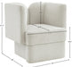 Marcel Cream Boucle Fabric Chair - 616Cream-C - Vega Furniture