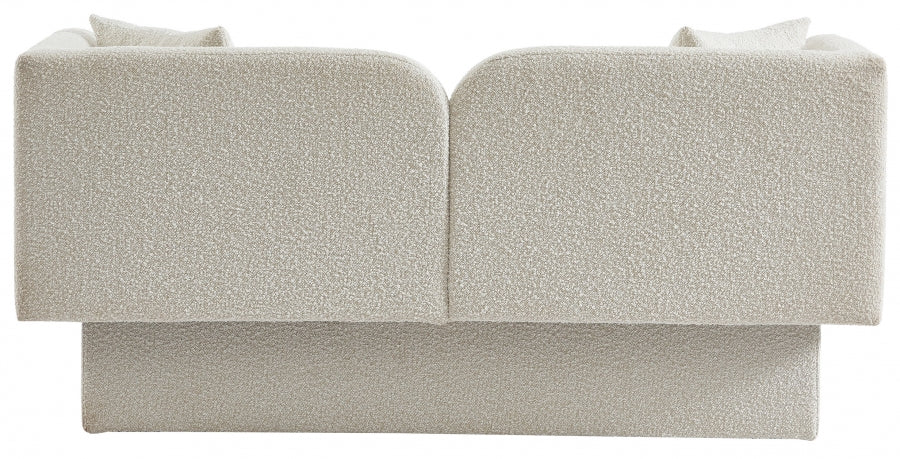 Marcel Cream Boucle Fabric Loveseat - 616Cream-L - Vega Furniture