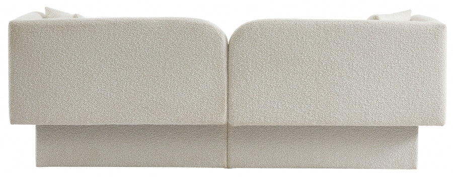 Marcel Cream Boucle Fabric Sofa - 616Cream-S - Vega Furniture