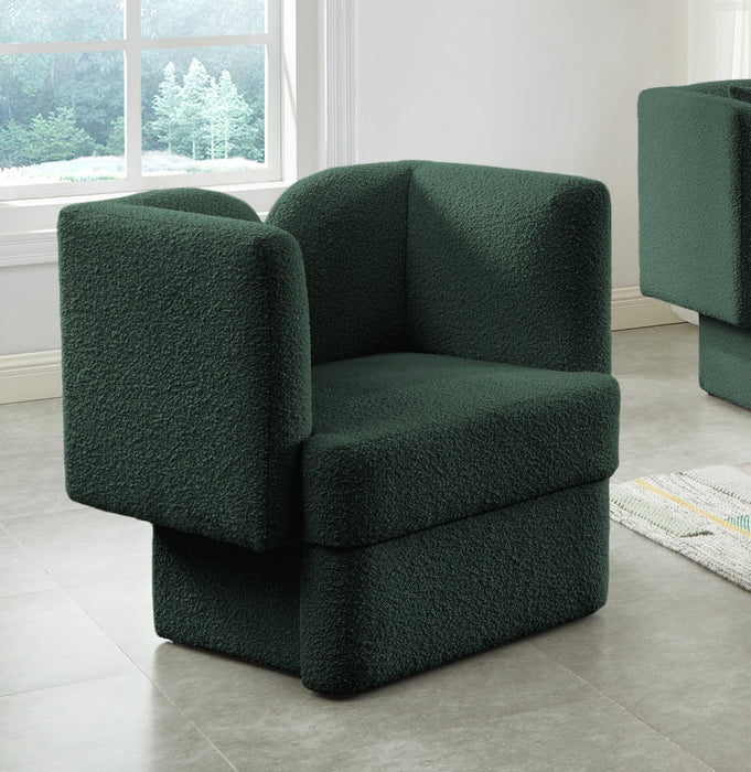 Marcel Green Boucle Fabric Chair - 616Green-C - Vega Furniture