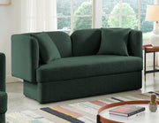 Marcel Green Boucle Fabric Loveseat - 616Green-L - Vega Furniture