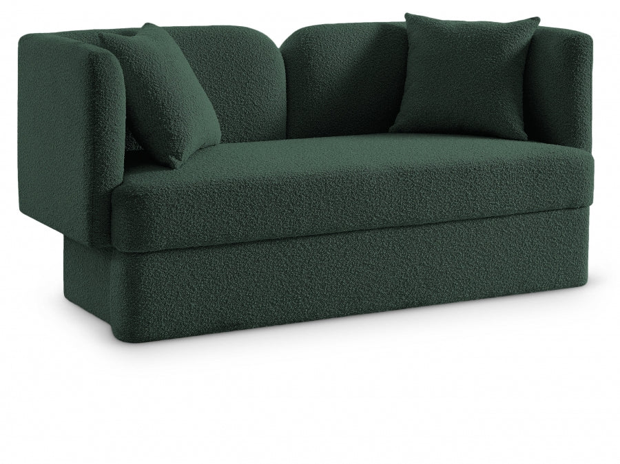 Marcel Green Boucle Fabric Loveseat - 616Green-L - Vega Furniture