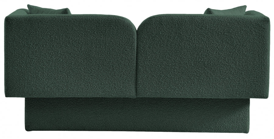 Marcel Green Boucle Fabric Loveseat - 616Green-L - Vega Furniture