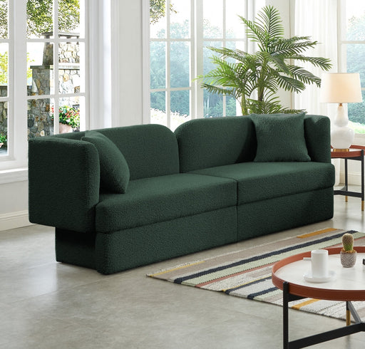 Marcel Green Boucle Fabric Sofa - 616Green-S - Vega Furniture