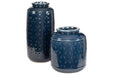 Marenda Navy Blue Vase, Set of 2 - A2000130 - Vega Furniture