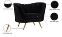 Margo Black Velvet Chair - 622Black-C - Vega Furniture