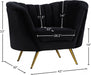 Margo Black Velvet Chair - 622Black-C - Vega Furniture