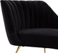 Margo Black Velvet Chaise Lounge - 622Black-Chaise - Vega Furniture