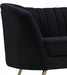 Margo Black Velvet Loveseat - 622Black-L - Vega Furniture