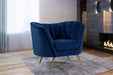 Margo Blue Velvet Chair - 622Navy-C - Vega Furniture