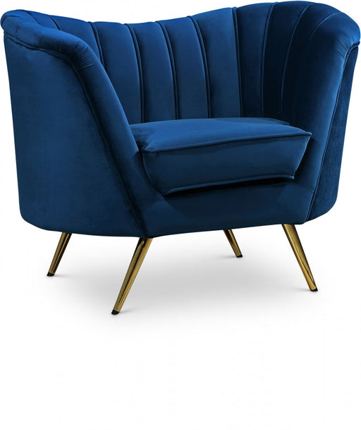 Margo Blue Velvet Chair - 622Navy-C - Vega Furniture