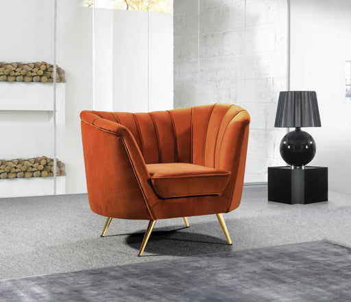 Margo Cognac Velvet Chair - 622Cognac-C - Vega Furniture