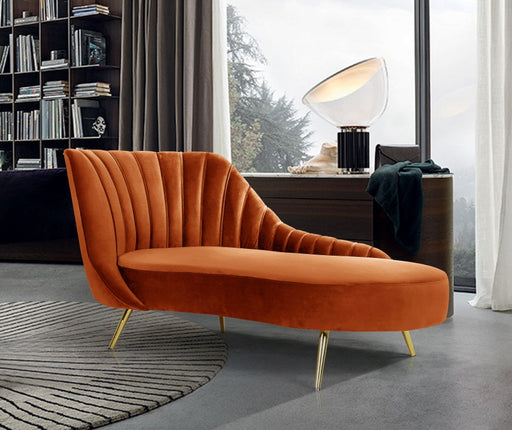 Margo Cognac Velvet Chaise Lounge - 622Cognac-Chaise - Vega Furniture