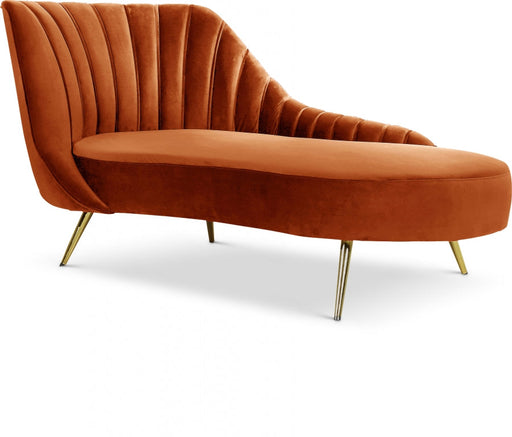Margo Cognac Velvet Chaise Lounge - 622Cognac-Chaise - Vega Furniture