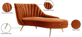 Margo Cognac Velvet Chaise Lounge - 622Cognac-Chaise - Vega Furniture