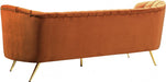 Margo Cognac Velvet Sofa - 622Cognac-S - Vega Furniture