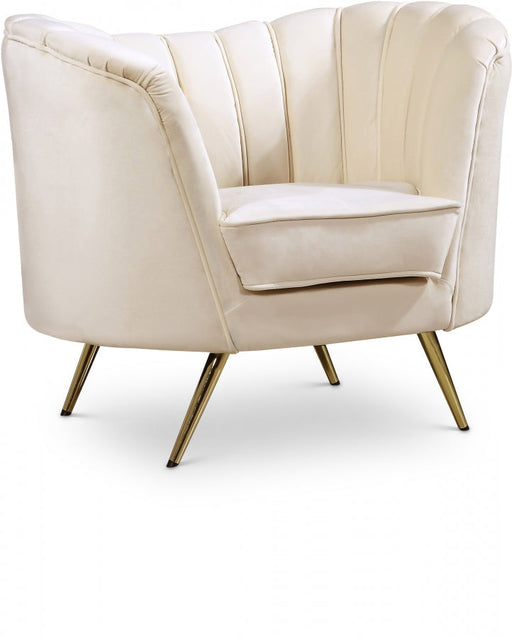 Margo Cream Velvet Chair - 622Cream-C - Vega Furniture