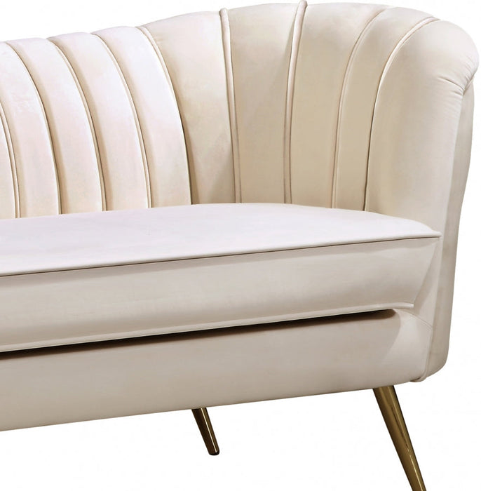 Margo Cream Velvet Chair - 622Cream-C - Vega Furniture
