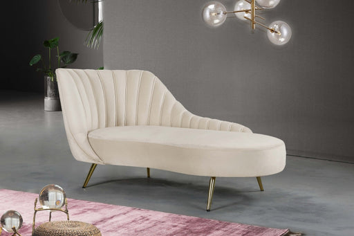 Margo Cream Velvet Chaise Lounge - 622Cream-Chaise - Vega Furniture