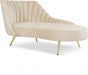 Margo Cream Velvet Chaise Lounge - 622Cream-Chaise - Vega Furniture